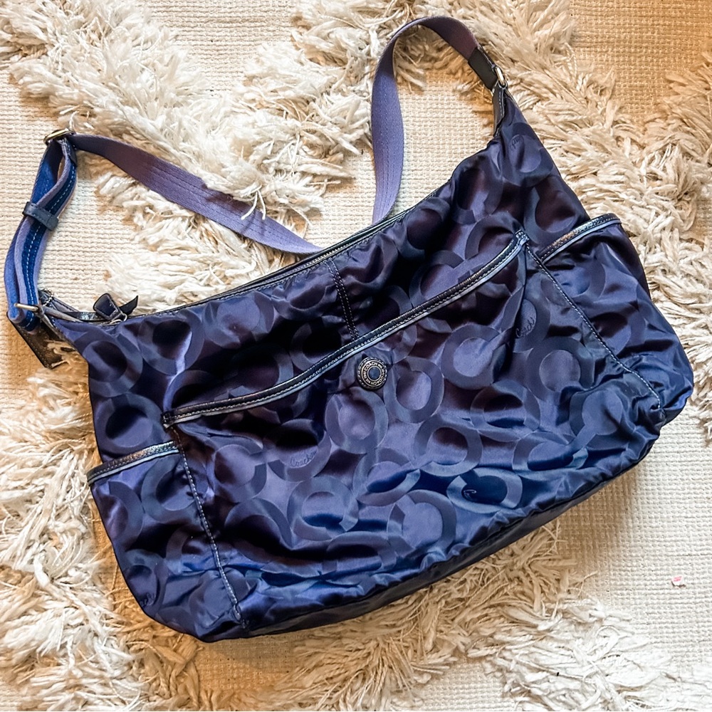 Coach Navy Diaper Bag